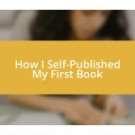 How I Self-Published My First Book