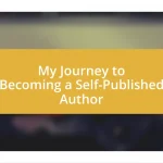 My Journey to Becoming a Self-Published Author